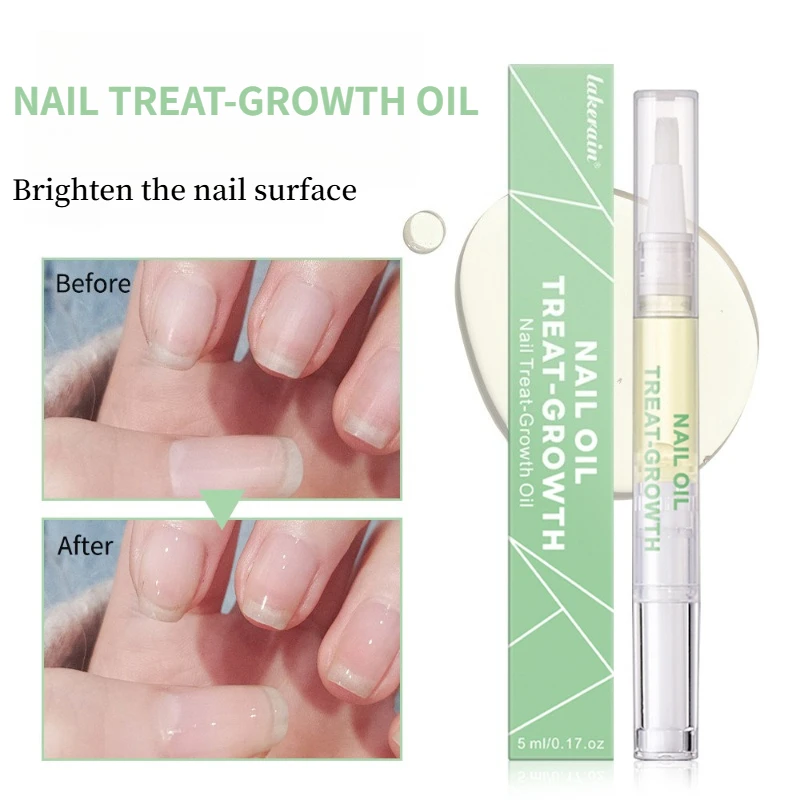 Penna a olio per cuticole per unghie – Rinforzante naturale per unghie e trattamento della crescita, ripara le unghie danneggiate, promuove la crescita e illumina
