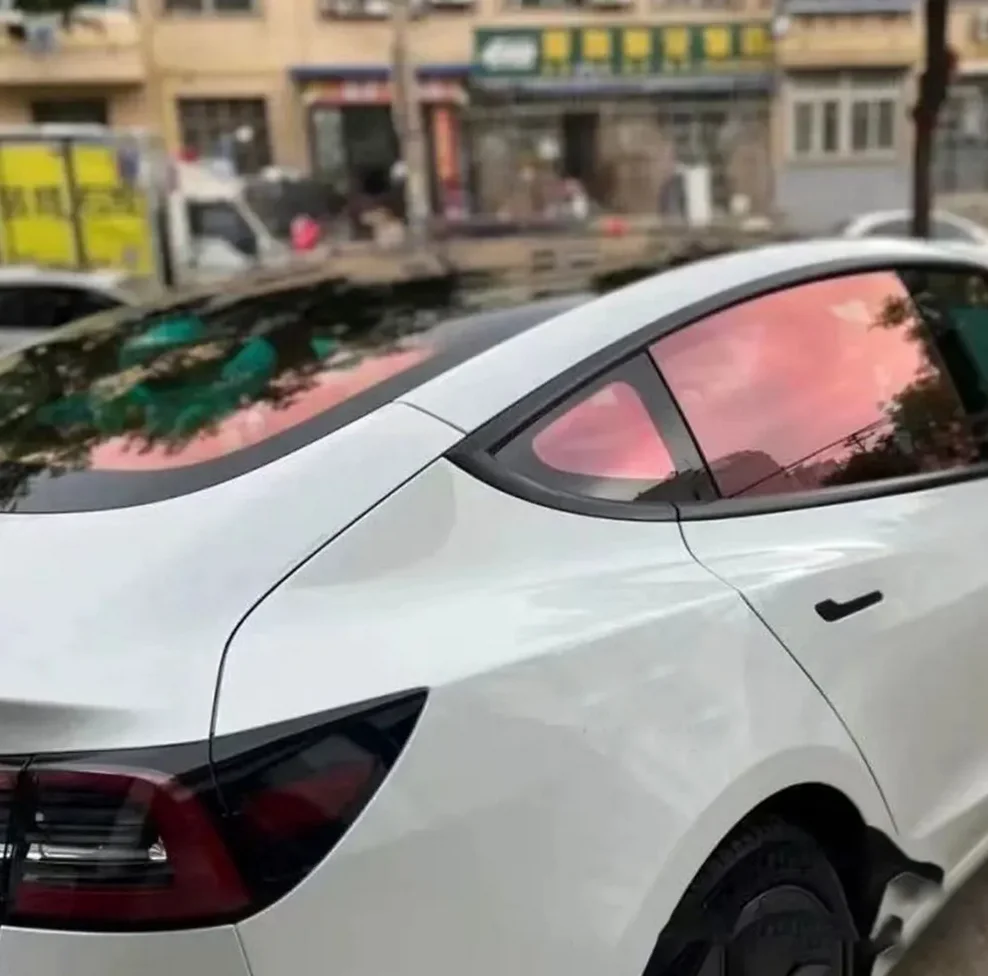 1mX6m VLT89% Red Chameleon Film Car Foil High Heat Rejection Tinting Window Glass Sticker Protection