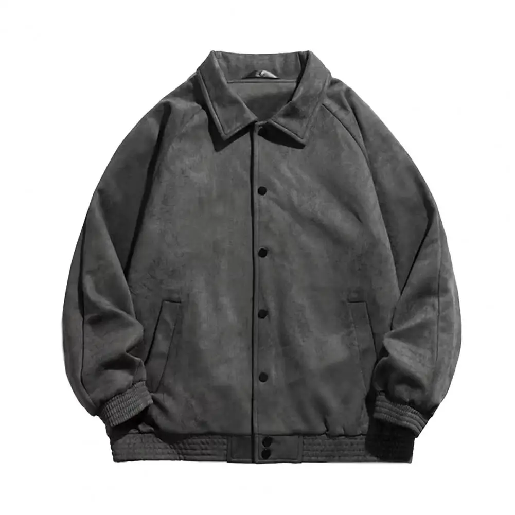 2024 Nowa oferta Oversized Aviator Jacket Fashion Casual Suede Flip Lining Slim Quality Męski wiosenny i jesienny luźny płaszcz roboczy