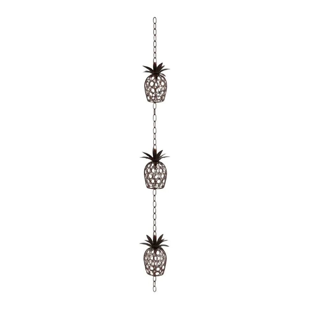 Pineapple Rain Chain Outdoor Downspout Extension Decorative Gutter Cup Chime Roof Decoration Outdoor Decor Rain Chain