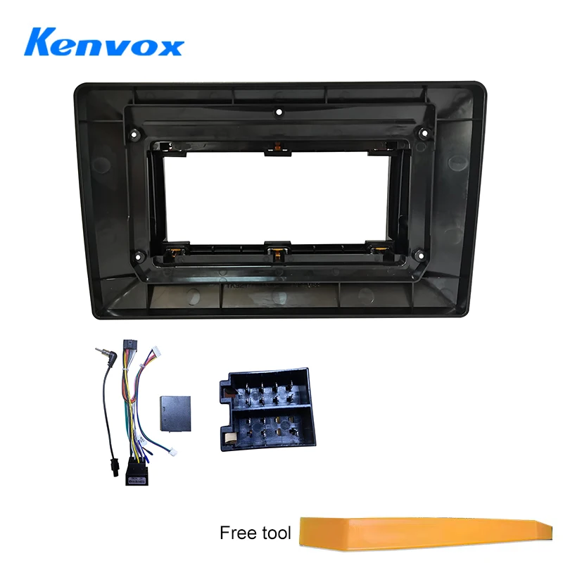 9 Inch Car Fascia Frame Adapter Android Radio Audio Dash Fitting Panel Kit wire harness adapter For Fiat 500L 2012 2017
