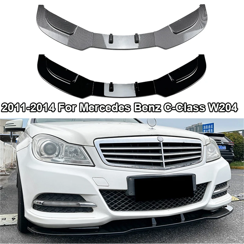 

2011-2014 For Mercedes Benz C-Class W204 GLOSS lower Car Front Bumper Lip Splitter Diffuser Body Kits Bumper Guard Protector