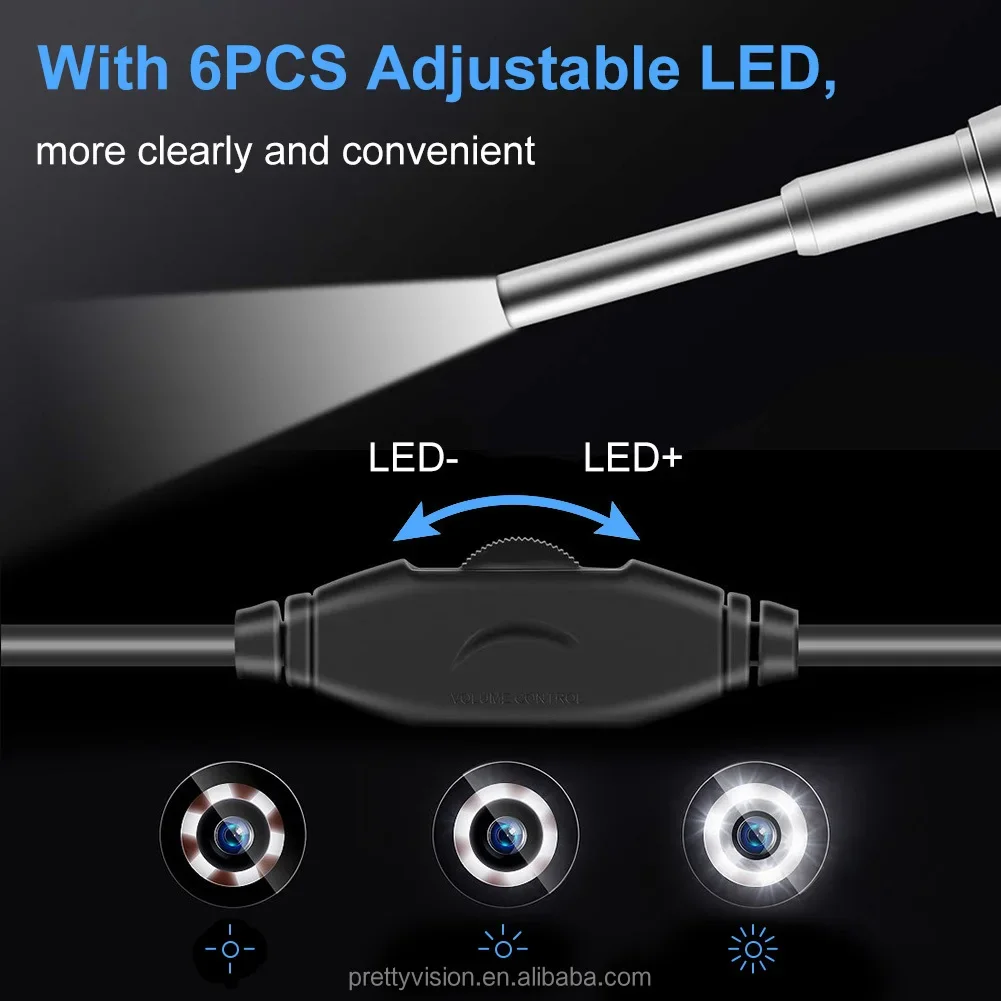 3.9 مللي متر منظار الأذن التفتيش USB الهاتف الأذن منظار الأذن لنظام أندرويد الأذن 2026 التفتيش كاميرا شمع الأذن أداة تنظيف