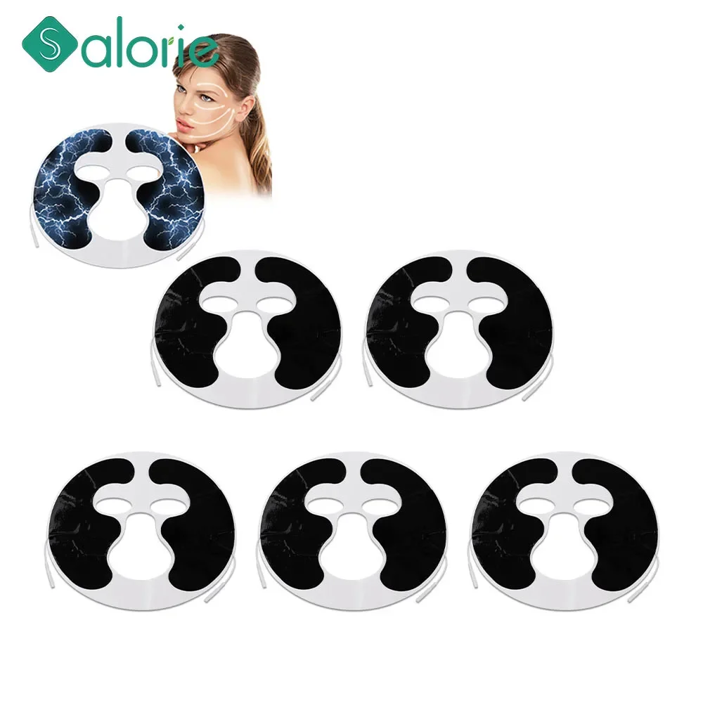 5/10PCS Self Adhesive Electrode Pads Face TENS Unit Non-woven Adhesive Facial Mask Plug 2.0mm for TENS Massage Device Stickers