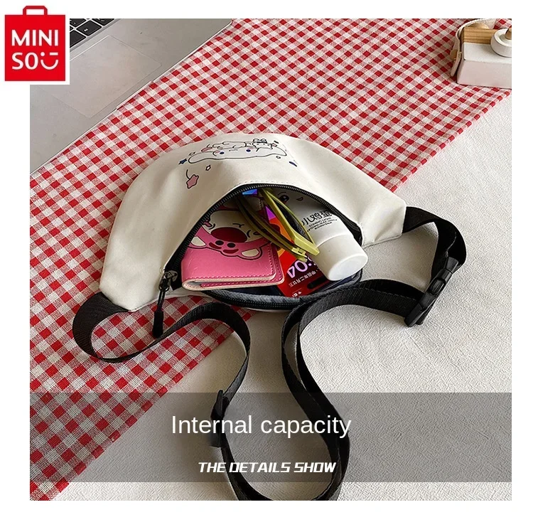 MINISO Sanurgente-Sac à bandoulière alertes onale multifonctionnel pour enfants, impression de chien Gui, sac de dessin animé diversifié, portable, extérieur, haute qualité