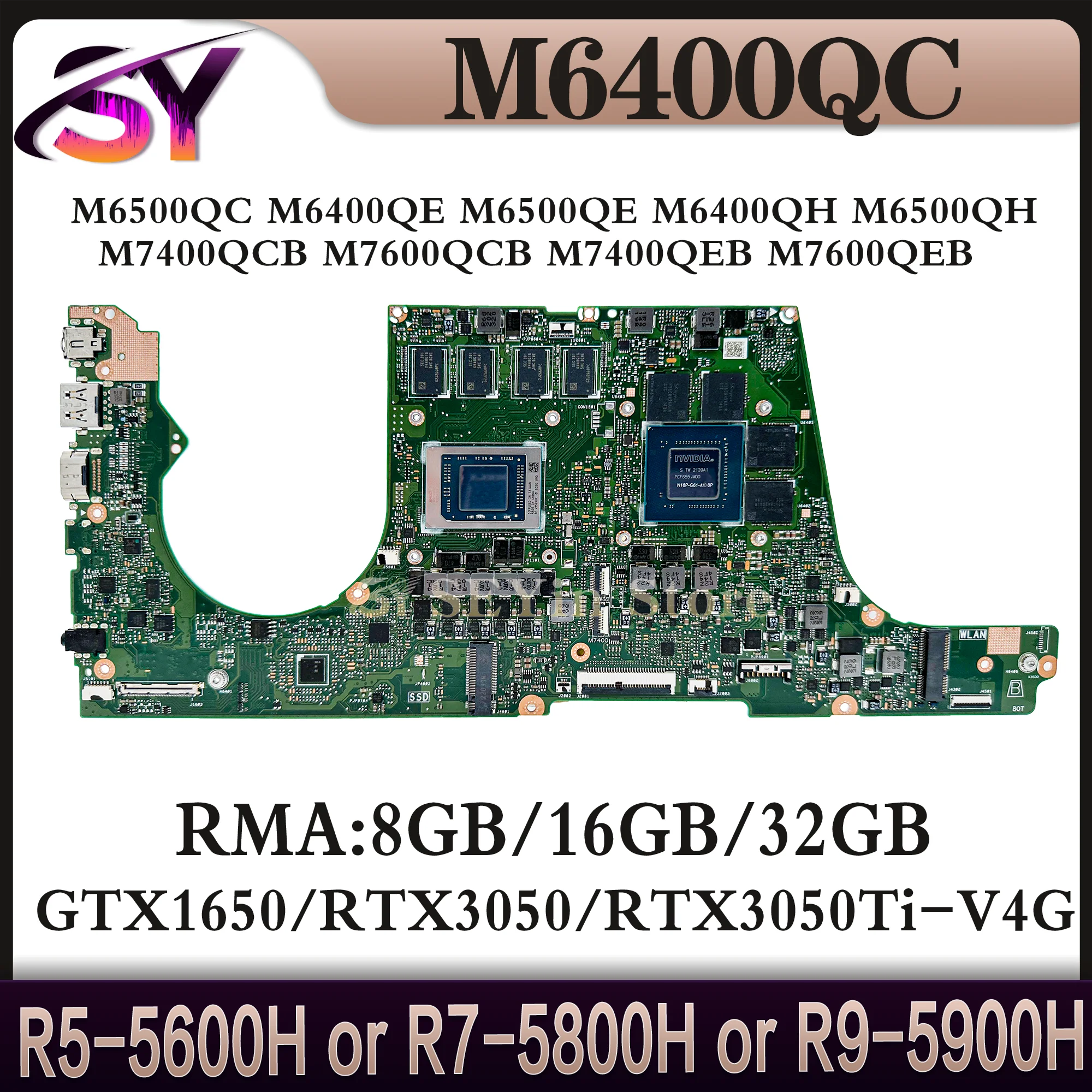 

M6400QC M6500IH M6400QB M6400QE M6400QH M6500QC M6500QB M6500QE M6500QH M7400QCB M7600QCB M7400QEB M7600QEB Laptop Motherboard