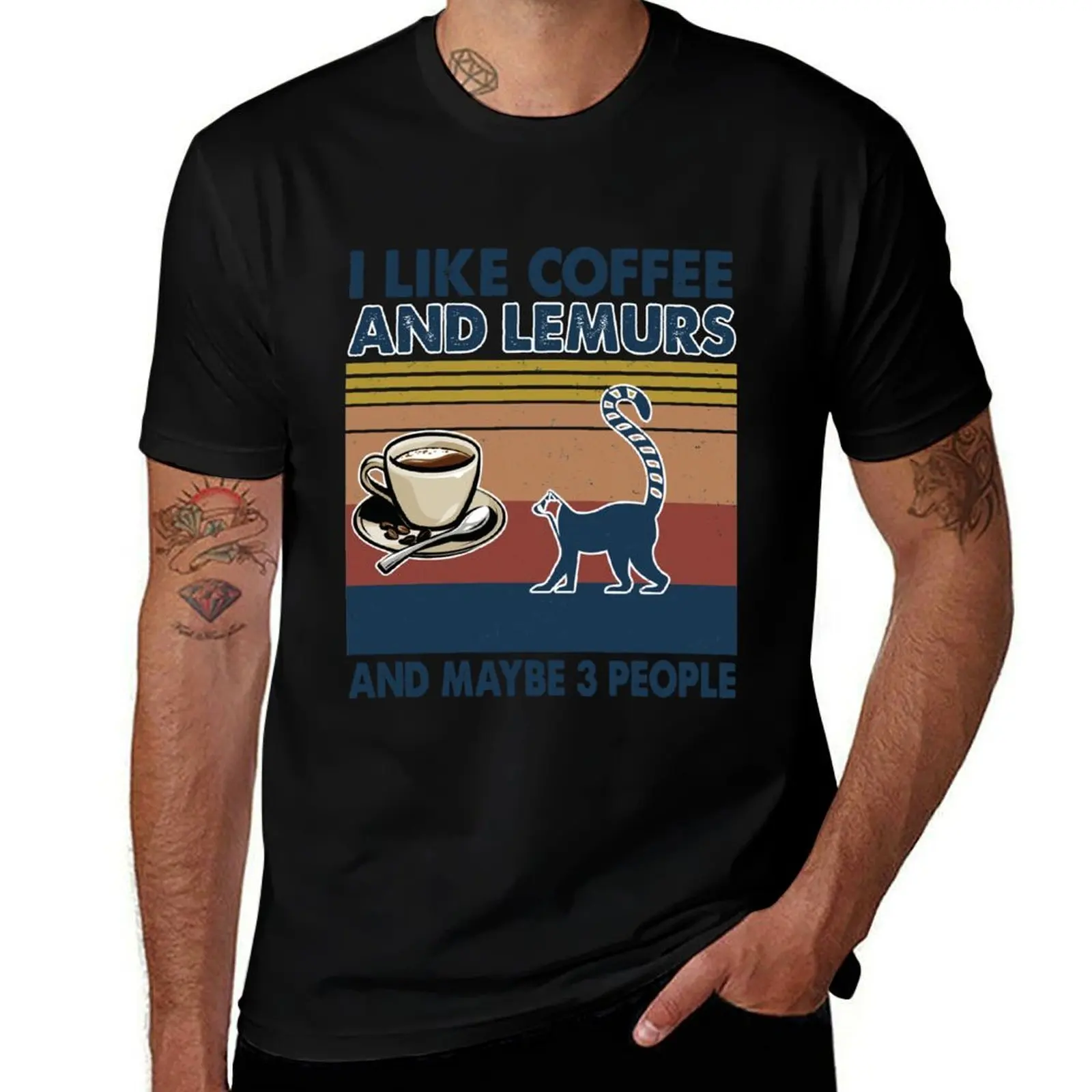 mens t t coffee and maybe 3 man and t shirts I dark like people Lemurs shirts funny T-Shirt graphic graphic shirts humor