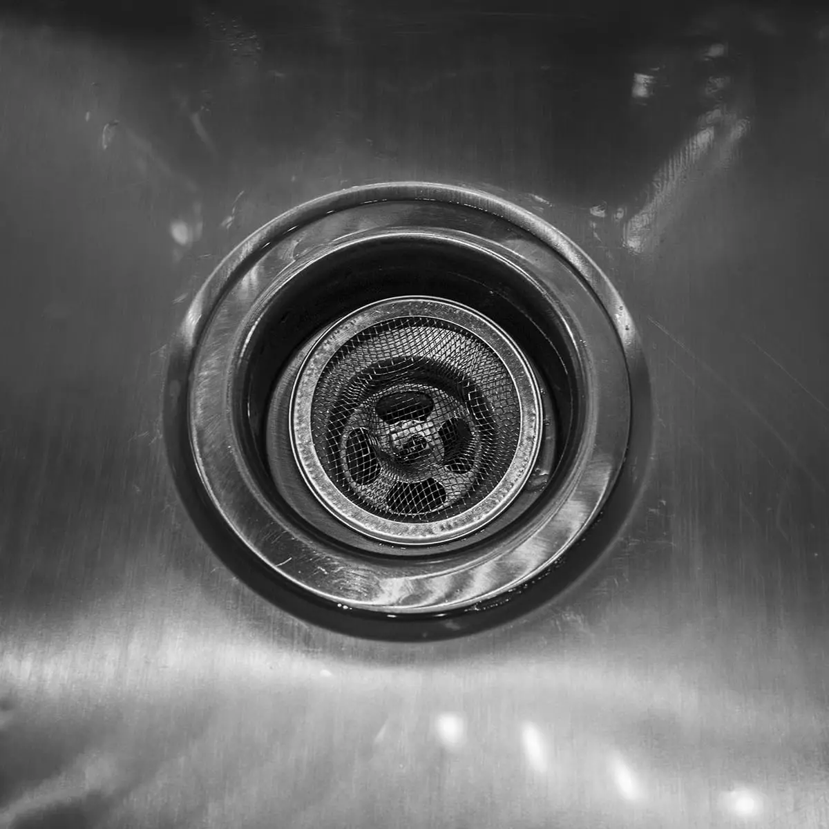 Gurus Stainless Steel Metal Kitchen Sink Basin 2pc Filter Set Strainer Stopper Bath Tub Hair Catcher Drainer