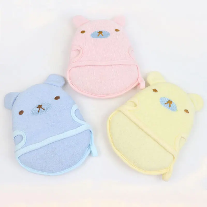 Newborn Baby Soft Cartoon Bath Brushes Cotton Bath Supplies Baby Bath Towel Bath Sponge for Boys Girls Bathroom Supplies