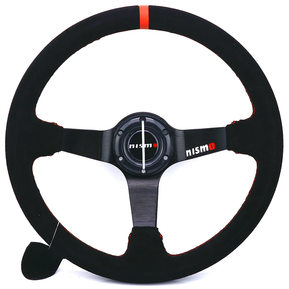 14inch/350mm Nismo Suede Leather Deep Dish Sports Steering Wheel