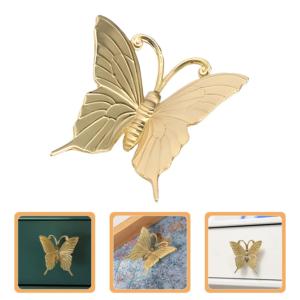 

Small Brass Butterfly Gold Drawer Handles for Furniture Wardrobe Chest Decorative Knobs Elegant for Furniture