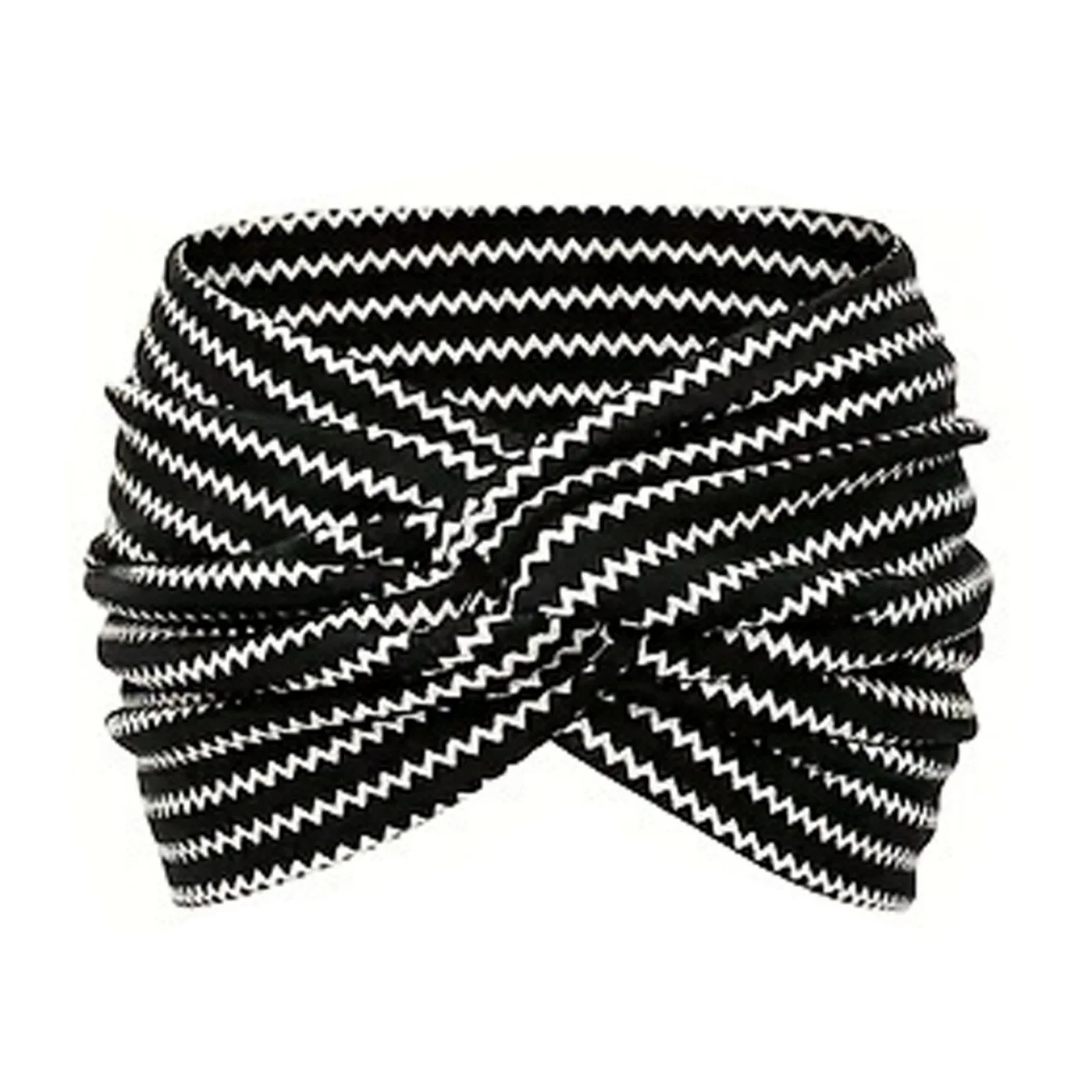 1 x extra breites Haarband für Damen, Leopardenmuster, Kreuz, breites elastisches Haar-Accessoire, Kopfbedeckung, geknotetes Haarband im Kopftuch-Stil – Detail 4