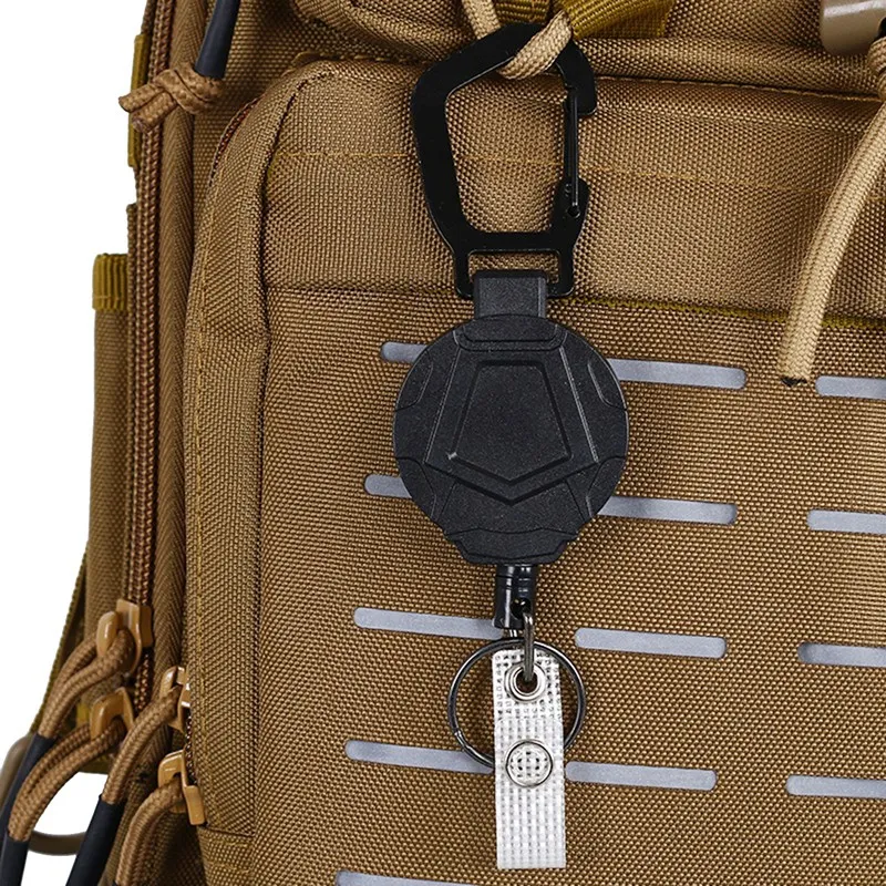 4 Pack Retractable Keychain, Badge Holders, Badge Reel With 23.6Inch Retractable Cord, Multitool Carabiner Key Chain Easy To Use