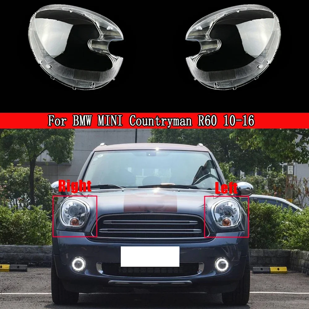 Headlight Cover For BMW MINI R60 2011 2012 2013 2014 2015 2016 Headlamp Transparent Lampshade Plexiglass Replace Original Lens