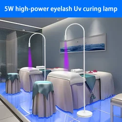 5W luce ultravioletta UV ad alta potenza LED nessun rumore luce fotopolimerizzante ciglia finte innesto silenzioso piede lampada da terra UV