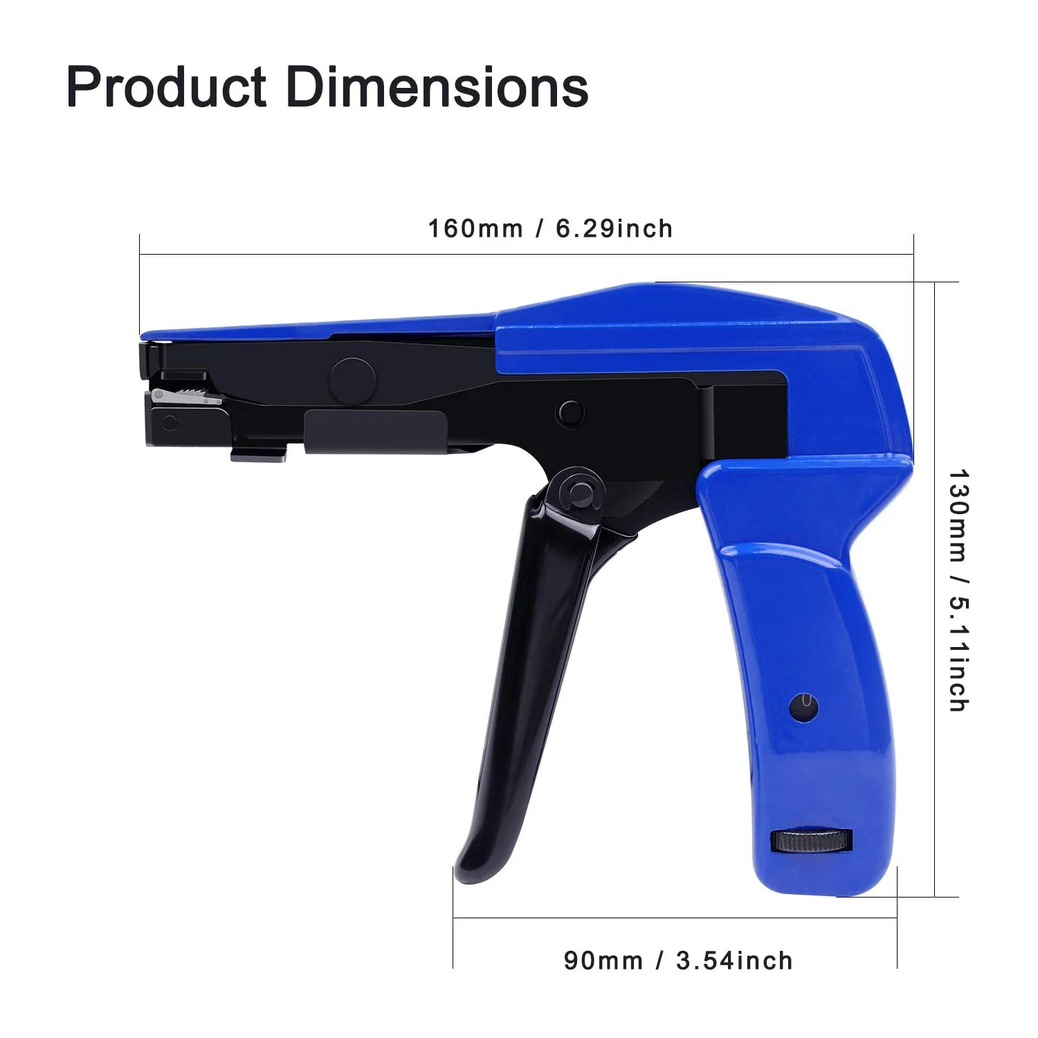 Cable Tie Gun,Knoweasy Fastening Cable Tie Tool,Die-Cast Steel Flush Cut Zip Tie Gun with Steel Handle for Nylon Cable Tie