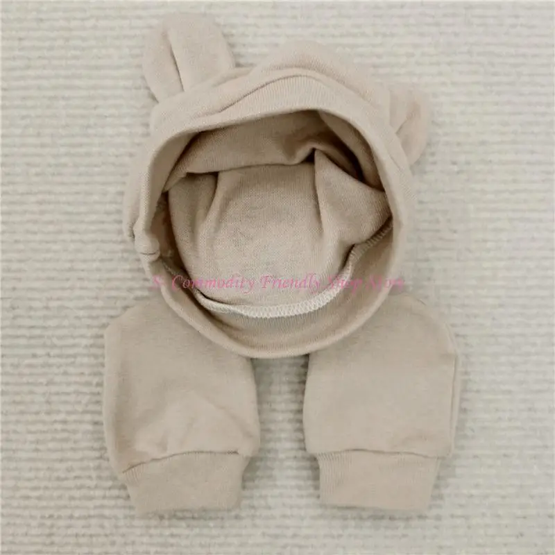 85AE Stylish Baby Hat & Protective Mittens Newborn Hat & Safe Anti Scratch Mittens