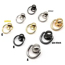 10pcs/pack Screwback Rivet Stud for Leather Bag Phone Case Accessory Ball Nail Metal Zinc-alloy with O Ring Screw Back