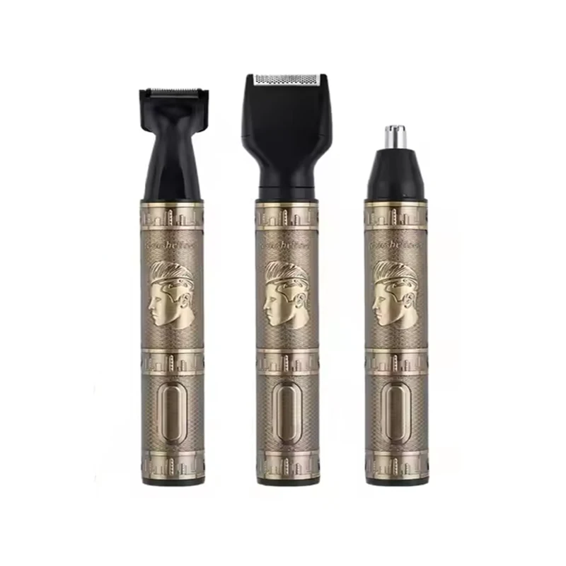 Three-in-One Electric Shaving Set for Men - Compact Haircutting Tool with High-Quality Multi-Functional Waterproof Features