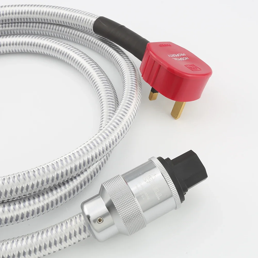 كابل طاقة المملكة المتحدة HI-End، قابس 3 دبابيس MK UK Plug Mains كابل الطاقة سلك تمديد الطاقة HiFi