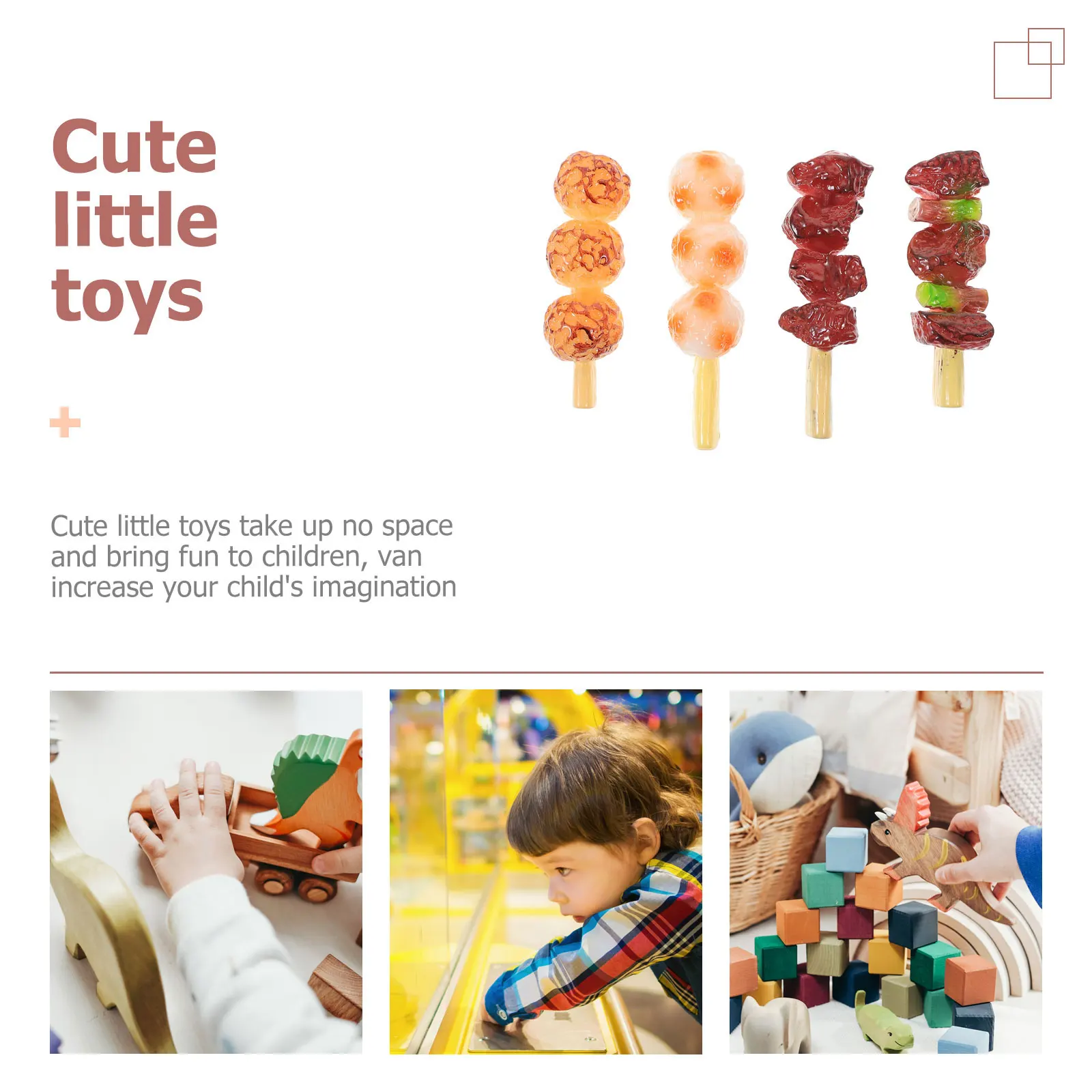 Jouets de Simulation de Barbecue pour enfants, brochettes de bœuf rôti, ensemble de nourriture, accessoires de cuisine éducatifs, cadeau amusant, 4 pièces