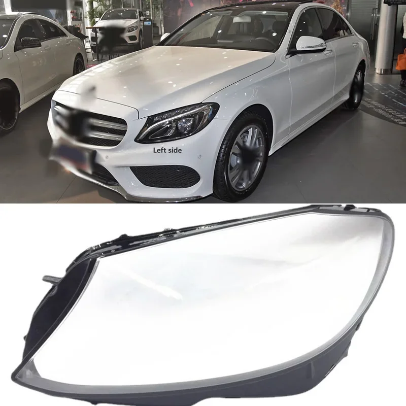 

Car Front Headlight Cover Lens Glass Headlamps Transparent Lampshade Lamp Shell Masks For Mercedes Benz C200 C260 C280 15-18