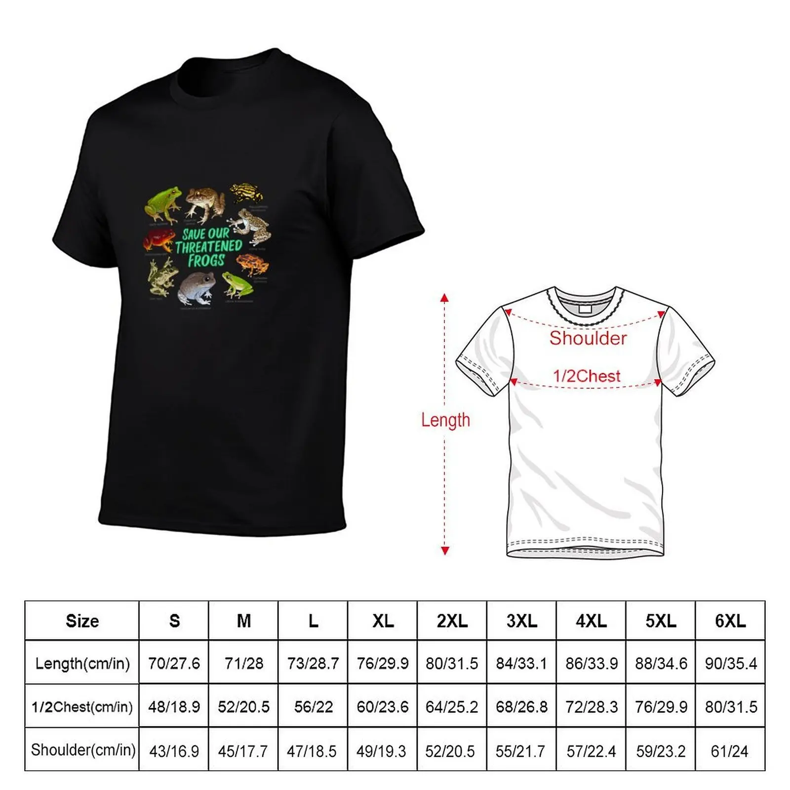 Save Our Threatened Frogs T-Shirt graphic t shirts for man man graphic t shirt t shirts for man cotton funny T-shirt