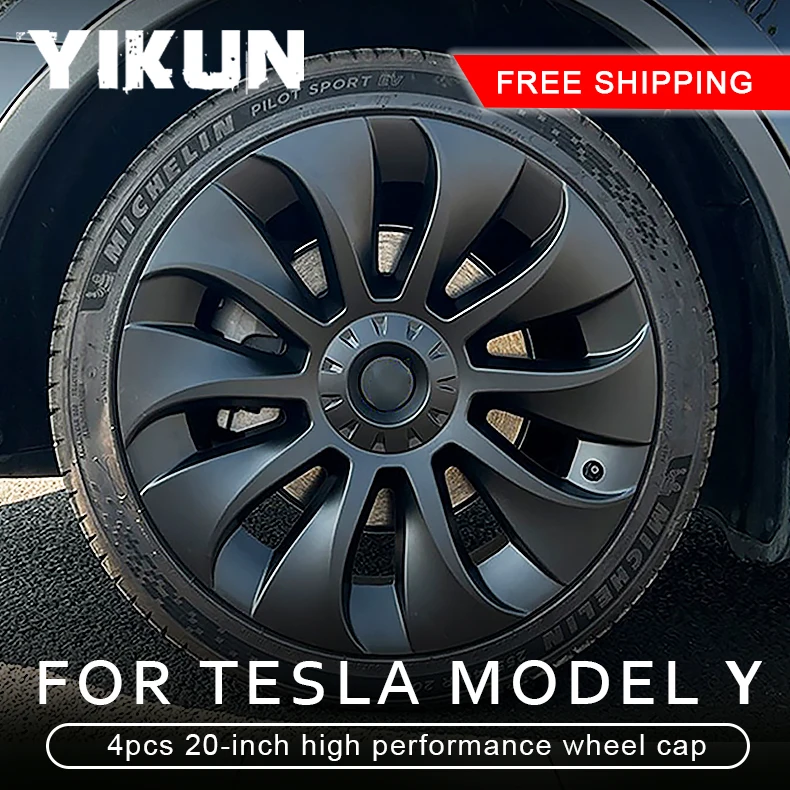 

4PCS Hub Cap for Tesla Model Y 20 Inch Performance Replacement Wheel Cap Automobile Full Rim Covers Car Accessories 2022 2023