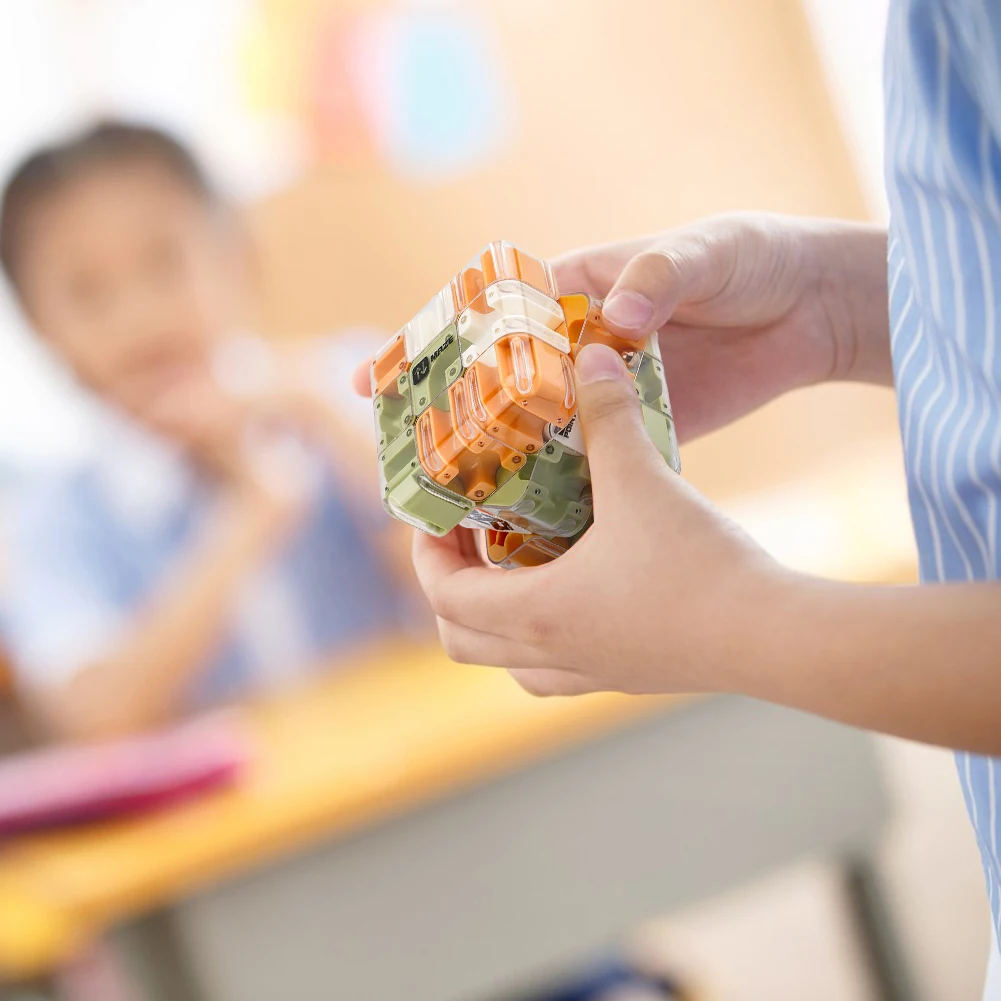 Educational 3D Maze Cubes 3D Maze Cubes Puzzle With Rolling Ball For Kids