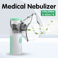 AiQUE Portable Mini Nebulizer Silent Handheld Inhaler Ultrasonic Nebulizer Medical Grade Atomizer Baby Kids Adult Cough Asthma