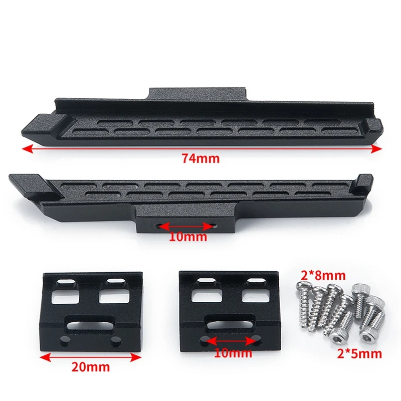 Metal Side Pedal Rock Sliders For Kyosho MINI-Z 4X4 1/18 1/24 RC Car Upgrade Parts Accessories