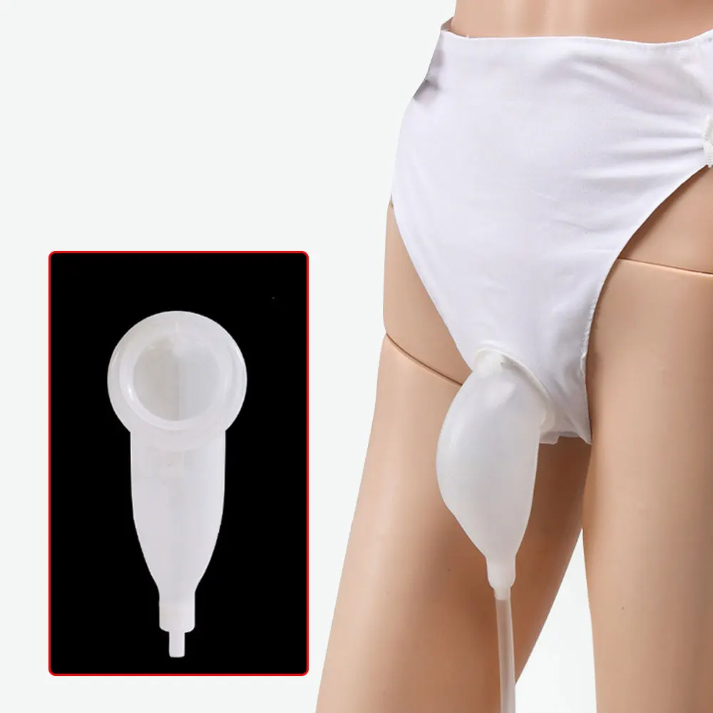 

Urine Collector Hypo-allergenic Medical Silicone Adults Urinal with Urine Catheter Bags 1000ML Breathable Women Men Elder