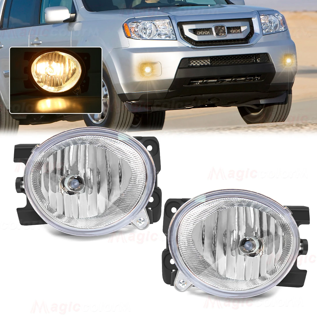 

Car Front Bumper Halogen Fog Light For Honda Pilot 2009 2010 2011 Fog Lamp Headlights Car Accessories 12V