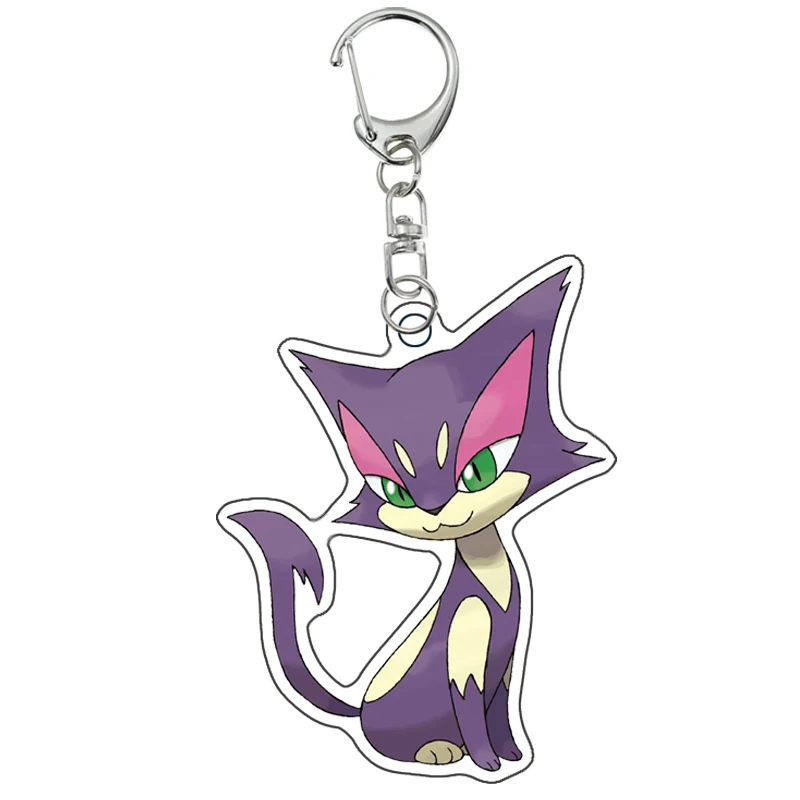 البوكيمون Zeraora Celebi Poipole Munna الذاتي الصنع الكرتون سلسلة مفاتيح مصنوعة من الأكريليك على ظهره اكسسوارات قلادة أنيمي الكلاسيكية جمع