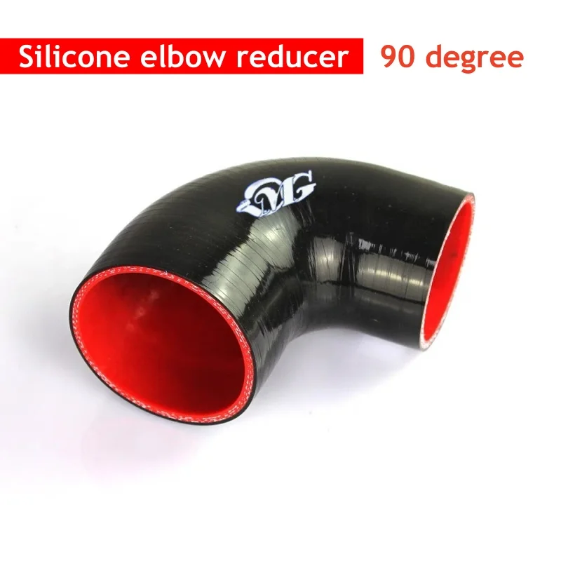 

90 Degree Silicone Tubing Hose Elbow Reducer Intercooler Turbo Air Intake Pipe Coupler Reducer Black Universal