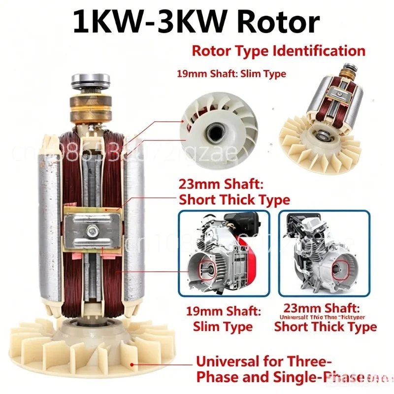 New UpgradeDiesel Generator Stator Rotor Motor Assembly 5kw6.5kw/8kW Single-phase Three-phase Coil Accessories