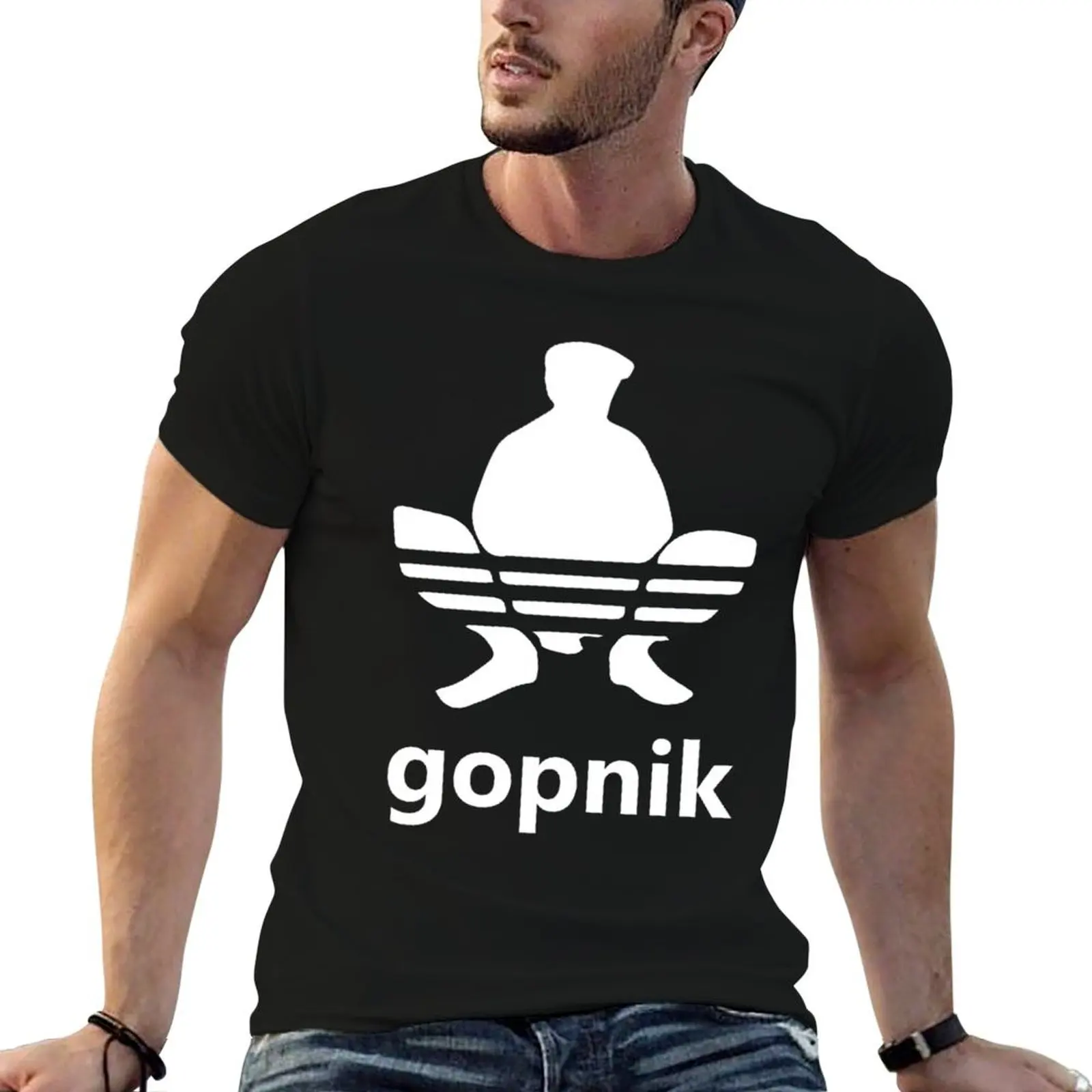 

Gopnik T-Shirt black cotton t-shirt plain for man package man t shirt designer T-Shirt