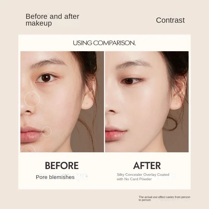 Leezi Concealer Foundation Gesichtscreme, leichtes Make-up, das die Poren versteckt, langanhaltende, wasserfeste Foundation-Basis