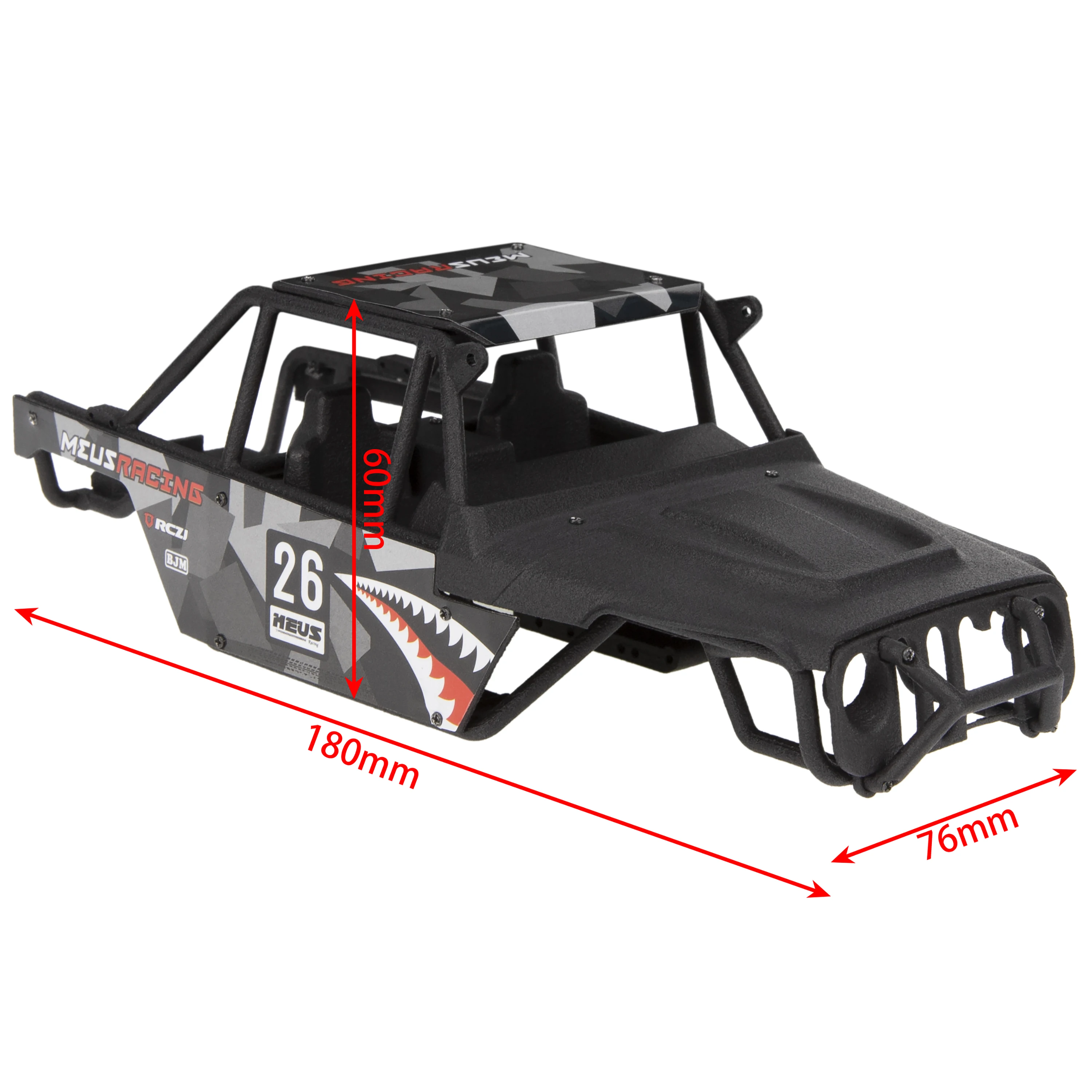 Meus Racing 1/24 Nylon Ripper Cage Body Shell 7500 3D Printing for Scx24 132mm Wheelbase RC Crawler Upgrades Parts ME X1