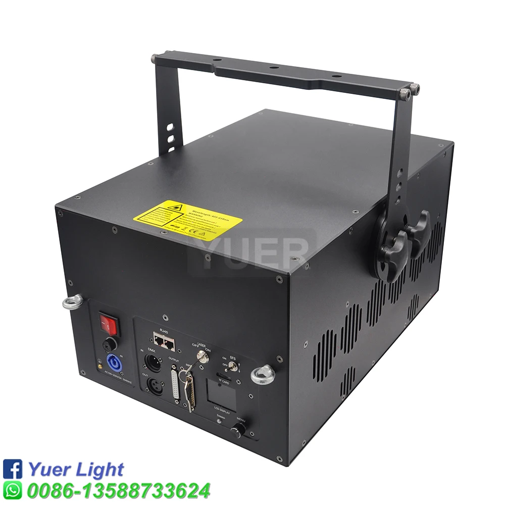 Nieuwe High Power 30W 40Kpps Rgb Laserlicht Scanning Animatie Laserlicht Led Party Patronen Laser Projector Flight Case Pakket