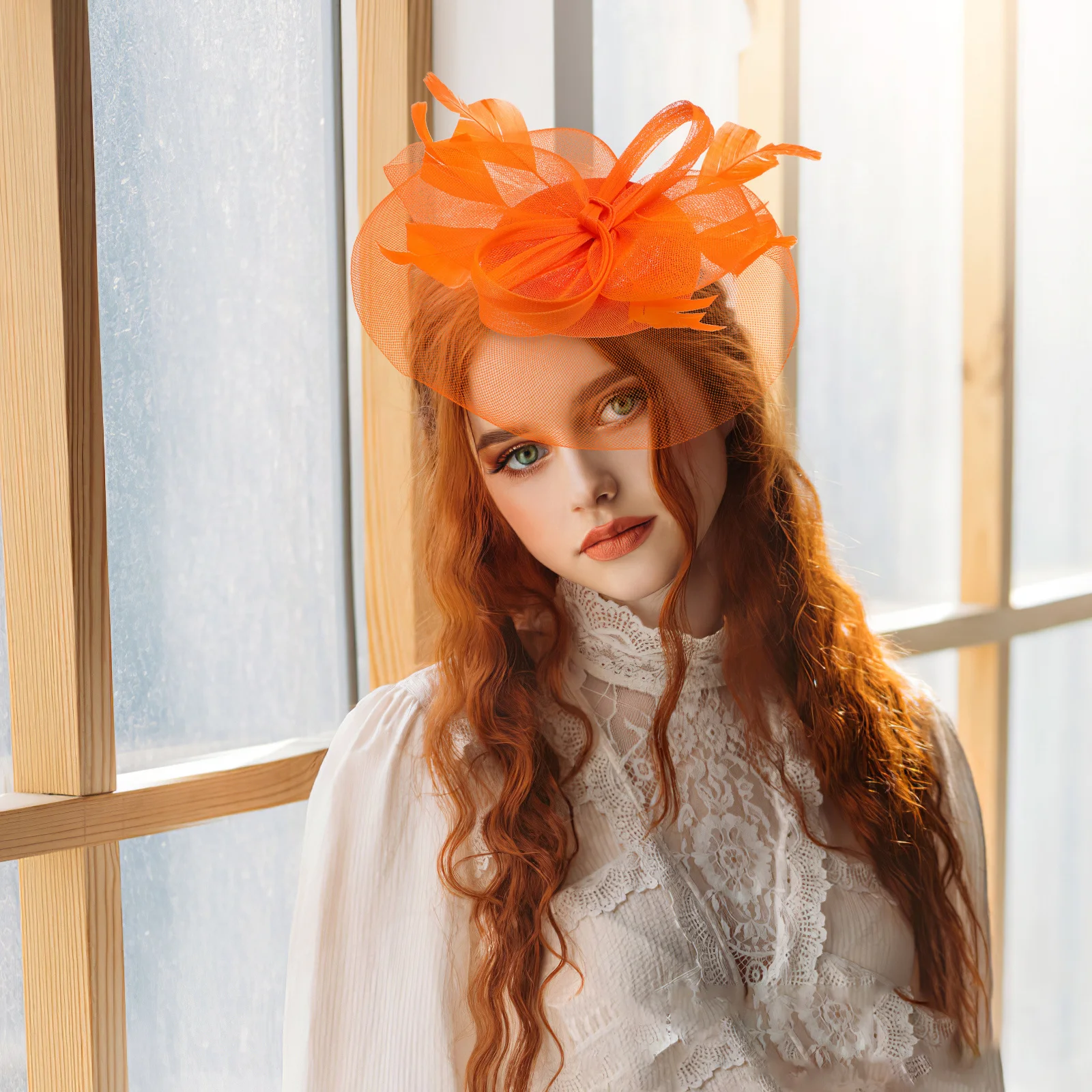 여성용 헤어밴드 거즈 파시네이터 모자 가볍고 편안한 웨딩 연회 티파티 파시네이터 모자