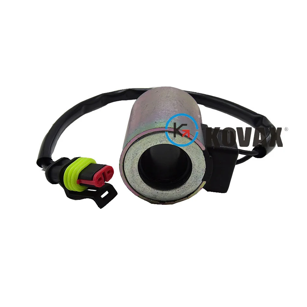 

XCMG Flat Insertion Excavator Electromagnetic Valve Coil 12v 24V Excavator Mechanical Parts
