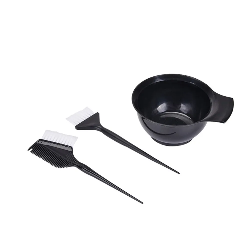 

Набор для окрашивания волос: 3 чаши и кисти, профессиональные инструменты для салона и домашнего использования, многоразовые, моющиеся, из твердого пластика