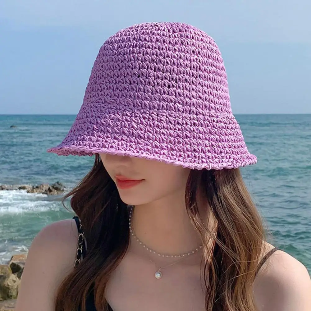 Uv Protection Fisherman Hat Compact Fisherman Hat Stylish Uv Resistant Women's Sun Hat with Breathable Braided for Outdoor