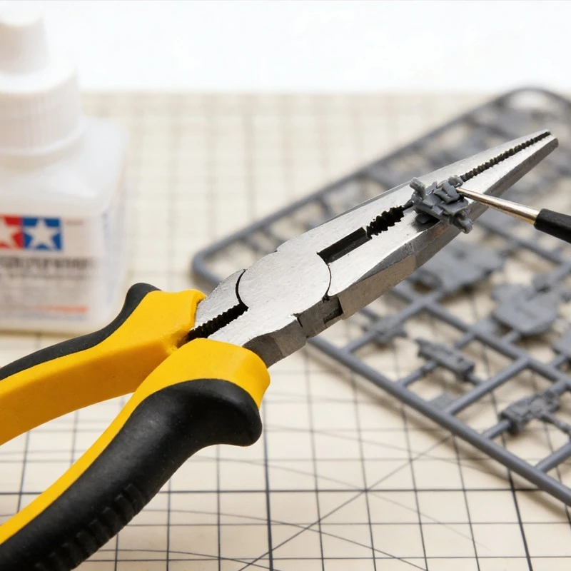 1 قطعة مقبض مزدوج اللون المنزلية افتتاح كبير وأشار زردية طويلة الفكين سلك متجرد لقط وقطع الأسلاك المعدنية أداة يدوية