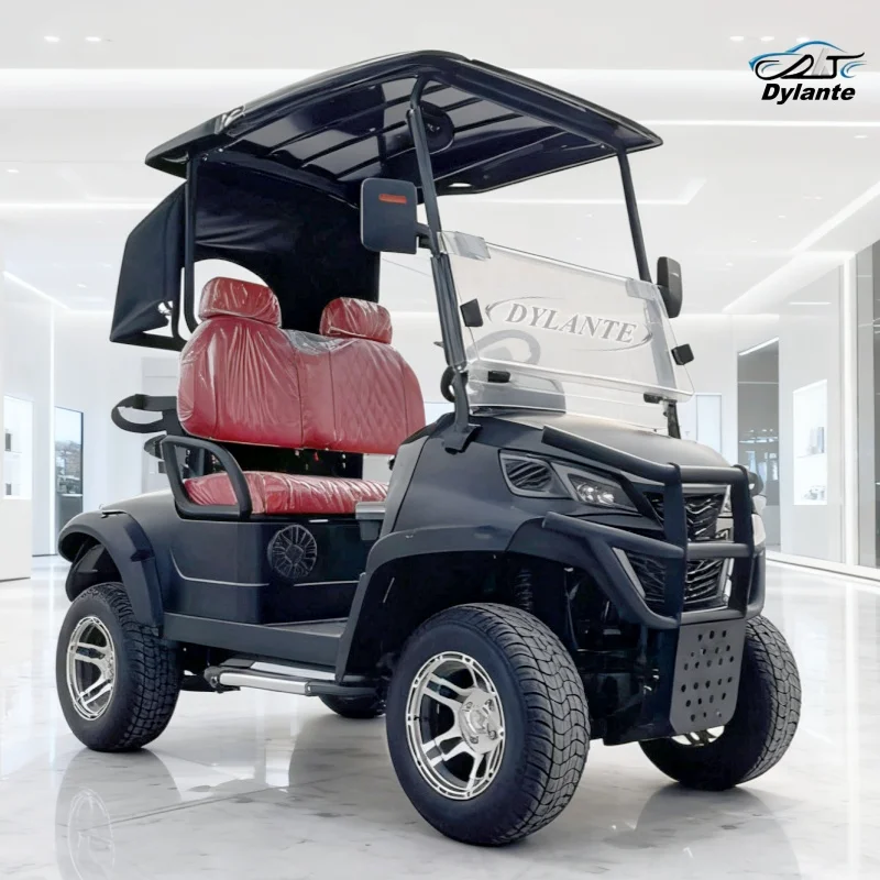 Factory Direct Sales Of Two-Seat Electric Golf Carts Equipped With a 60V Lithium Battery Ice Bucket And Golf Bag Rain Cover
