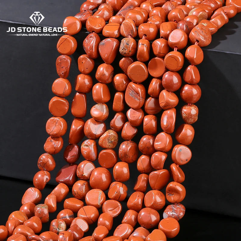 6-8mm Natural Stone Red Jasper Irregular Beads Loose Spacer Nuggest Minerals Bead for Jewelry Making Diy Necklace Bracelet 15