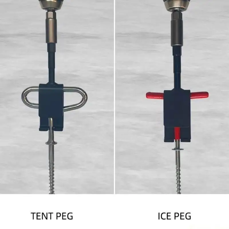 

31BE Ice Anchors Universal Heavy Duty Fishing Anchors for 13mm Drill Bits Power Drill Adapter Ice Anchors Fishing Equipment