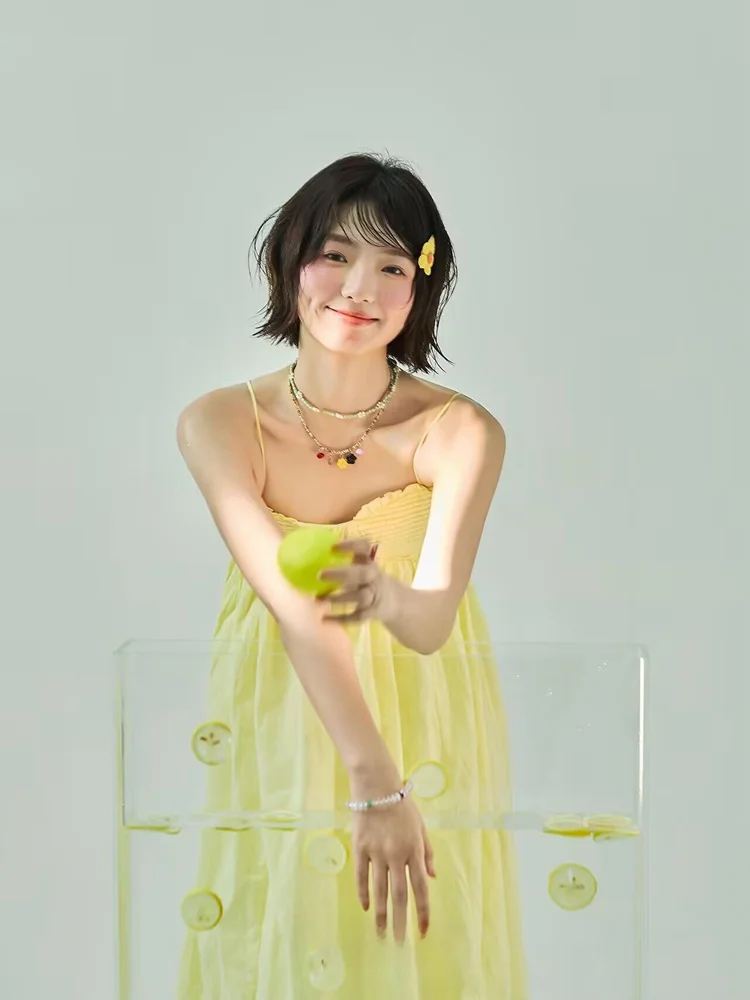 

Summer 2026 Korean Style Oxygen Girl Atmosphere Photography Studio Dress Strapless Dress Photography Costume Women's Cl...