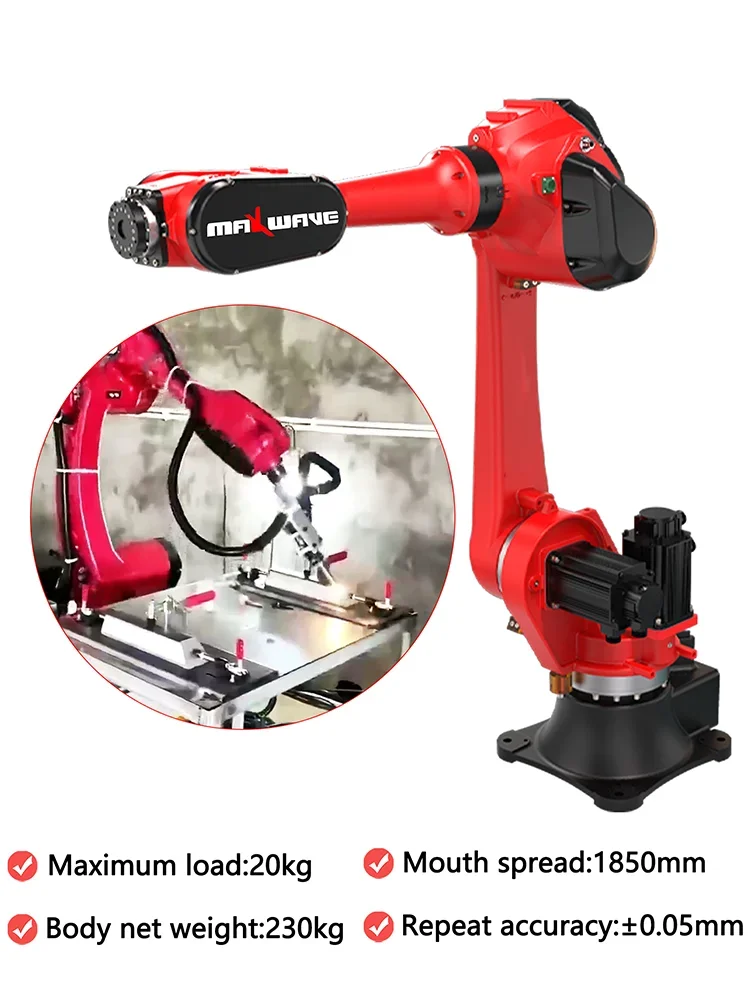 Maxwave Universal 6 محور مفصلية ذراع روبوت صناعي تسليم لحام تحميل رش ذراع آلي 1820